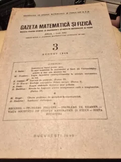 Gazeta matematica si fizica nr.3/1949