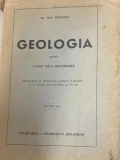 Geologia pentru clasa a VIII-a secundara - Ion Bancila