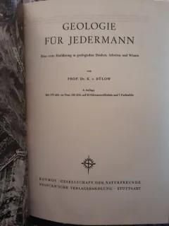 Geologie fur jedermann - K.v. Bulow  (Geologie pentru toată lumea)