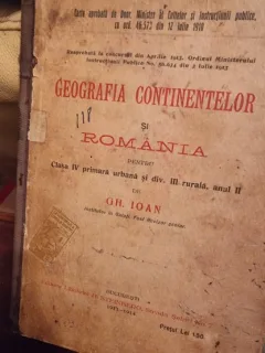 Georafia continentelor si Romania pentru clasa a IV-a primara  urbana si div.III rurala, anul II - Gh Ioan