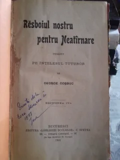 GEORGE COSBUC - RAZBOIUL NOSTRU PENTRU NEATARNARE POVESTIT PE INTELESUL TUTUROR