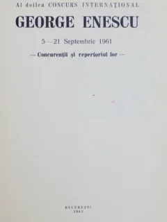 George Enescu- concurs international 1961