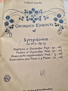 Georges Enesco, Simphonie (en Mi b) OP.13 - Alfred Caella  partitura