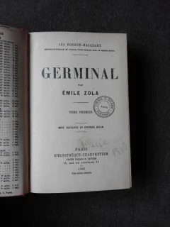 GERMINAL - EMILE ZOLA  (CARTE IN LIMBA FRANCEZA)