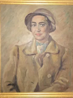 Tablou Geta Dembinsky  - Esarfa albastra (pictura)