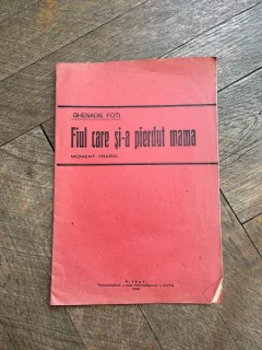 Ghenadie Foti Fiul care si-a pierdut mama. Moment tragic (1930)