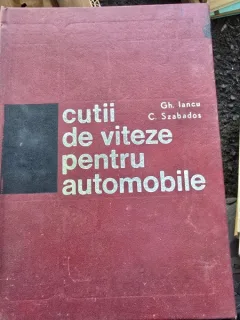Gheorghe Iancu Carol Szabados Cutii de viteze pentru automobile