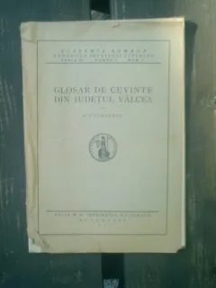 Glosar de cuvinte din judetul Valcea - G. F. Ciausanu
