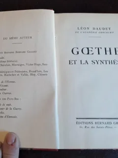 Goethe et la synthese - Leon Daudet