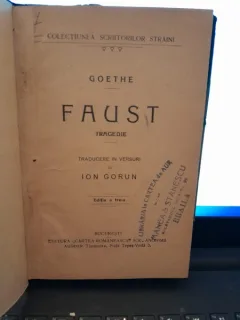 Goethe - Faust  traducere de Ion Gorun