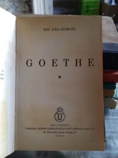 GOETHE - ION SAN - GIORGIU   VOL.1