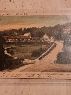 Govora- Vedere generala si parte din parc, Carte postala, policroma, Circulata,
