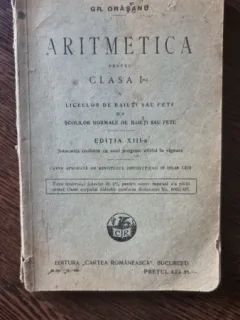 Gr. Orasanu - Aritmetica pentru clasa a I-a Editia XIII-a