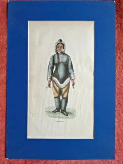 Gravura color, Eskimo-Frau, secolul XIX