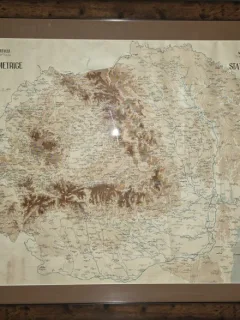 Harta Romania Mare - Statiunile pluviometrice ale Romaniei (perioada interbelica)