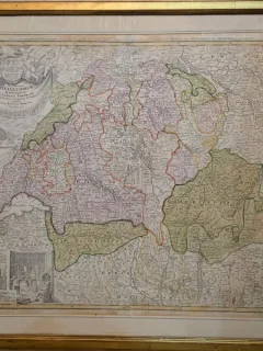 Harta veche - Helvetiorum Elvetia, anul 1700