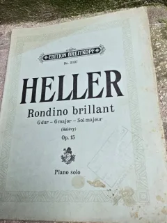Heller, Rondino brillant, Op 15 Piano solo partitura