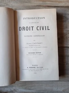Henri Capitant - Introduction a l'Etude du Droit Civil