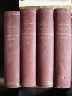 HISTOIRE DE LA LITTERATURE GRECQUE - ALFRED CROISET   VOL. I-IV