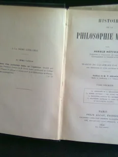 HISTOIRE DE LA PHILOSOPHIE MODERNE - HERALD HOFFDING   VOL.1