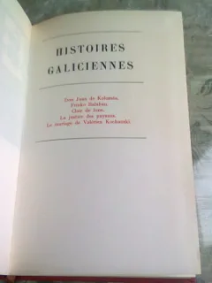 HISTOIRES GALICIENNES - SACHER MASOCH  (CARTE IN LIMBA FRANCEZA)