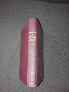 HITLER M A DIT, CONFIDENCES DU FUHRER SUR SON PLAN DE CONQUETE DU MONDE - HERMANN RAUSCHNING  (CARTE IN LIMNBA FRANCEZA)