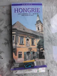 HONGRIE, CARTE GENERALE, AVEC PLAN DE VILLE  (HARTA UNGARIA)