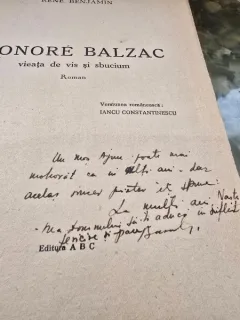 Honore Balzac, viata de vis si zbucium - Rene Benjamin