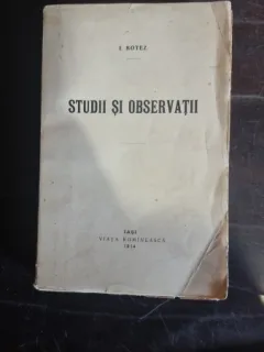 I. Botez - Studii si observatii