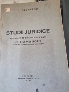 I. Negreanu - Studii Juridice