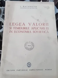 I. Rachmuth - Legea Valorii si temeiurile aplicarii ei in economia sovietica