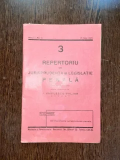 I. Vasilescu-Valjan 3 Repertoriu de jurisprudenta si legislatie penala Anul I, Nr. 3 15 mai 1937