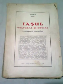 IASUL CULTURAL SI SOCIAL - ION DAFIN  (AMINTIRI SI INSEMNARI)