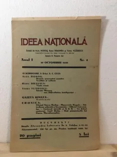 Ideea Nationala - Anul I, Nr. 4,  27 Octombrie 1938