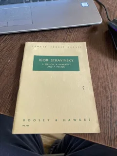 Igor Stravinsky A sermon, a narrative and a prayer (partitura)