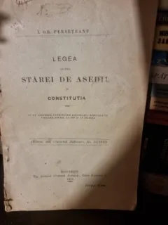 I.Gr. Perieteanu - Legea asupra starei de asediu si constitutia