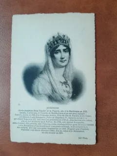 Imparateasa Josephine, gravura alb negru tip carte postala