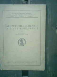 Inceputurile limbii in limba romaneasca - St. Ciobanu