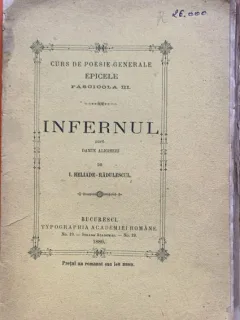 Infernul - I. Heliade Radulescu - curs de poezie - fascicula III