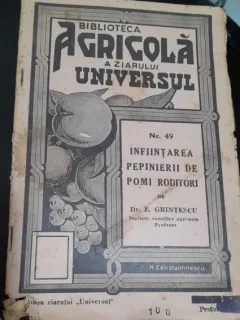 Infiintarea pepinierii de pomi roditori - E. Grintescu