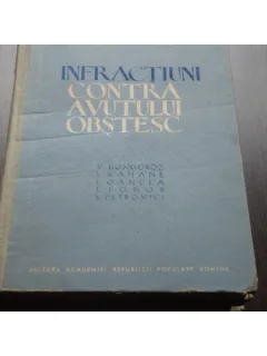 INFRACTIUNI CONTRA AVUTULUI OBSTESC - V.DONGOROZ