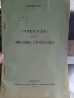 INSEMNARI DESPRE GANDIREA LUI CREANGA - STELIAN CUCU