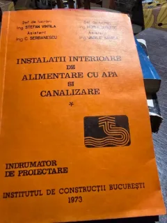 Instalatii interioare de alimentare cu apa si canalizare - Stefan Vintila vol.I