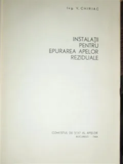 INSTALATII PENTRU EPURAREA APELOR REZIDUALE