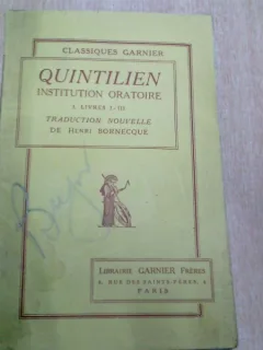 INSTITUTION ORATOIRE-QUINTILIEN- VOL1,2,3