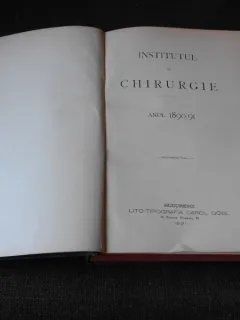 INSTITUTUL DE CHIRURGIE ANUL 1890/91