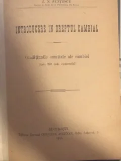 Introducere in Dreptul Cambial - I. N. fintescu