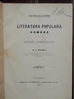 INTRODUCERE IN LITERATURA POPULARA ROMANA