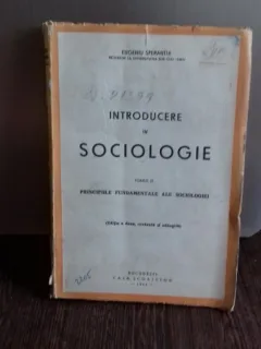 INTRODUCERE IN SOCIOLOGIE - EUGENIU SPERANTIA   VOL.2