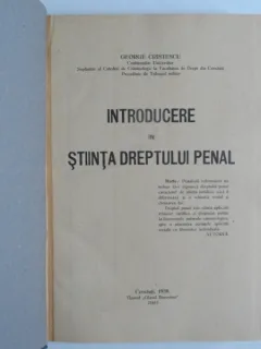 Introducere in stiinta dreptului penal - George Cristescu